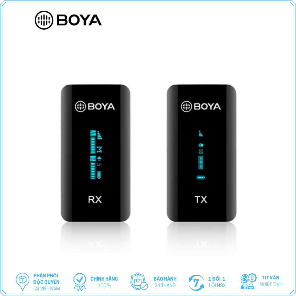 [Mã ELHACE giảm 4% đơn 300K] BOYA BY-XM6-S1 (TX+RX) - Mic thu âm không dây 2.4GHz nhỏ gọn (MẪU MỚI NHẤT CỦA BOYA)