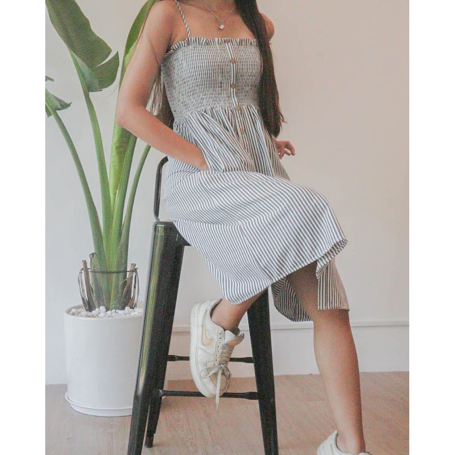 Đầm smocking 2 trong 1: đầm nơ vai hoặc đầm ống DOKESI  - Kate Dress