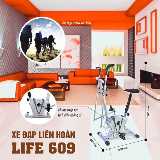 Xe đạp tập thể dục life 609