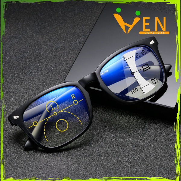 Mắt Kính Đọc Sách Hình Vuông Tròng Vuông Thời Trang Vintage Đa Năng Dành Cho Nam