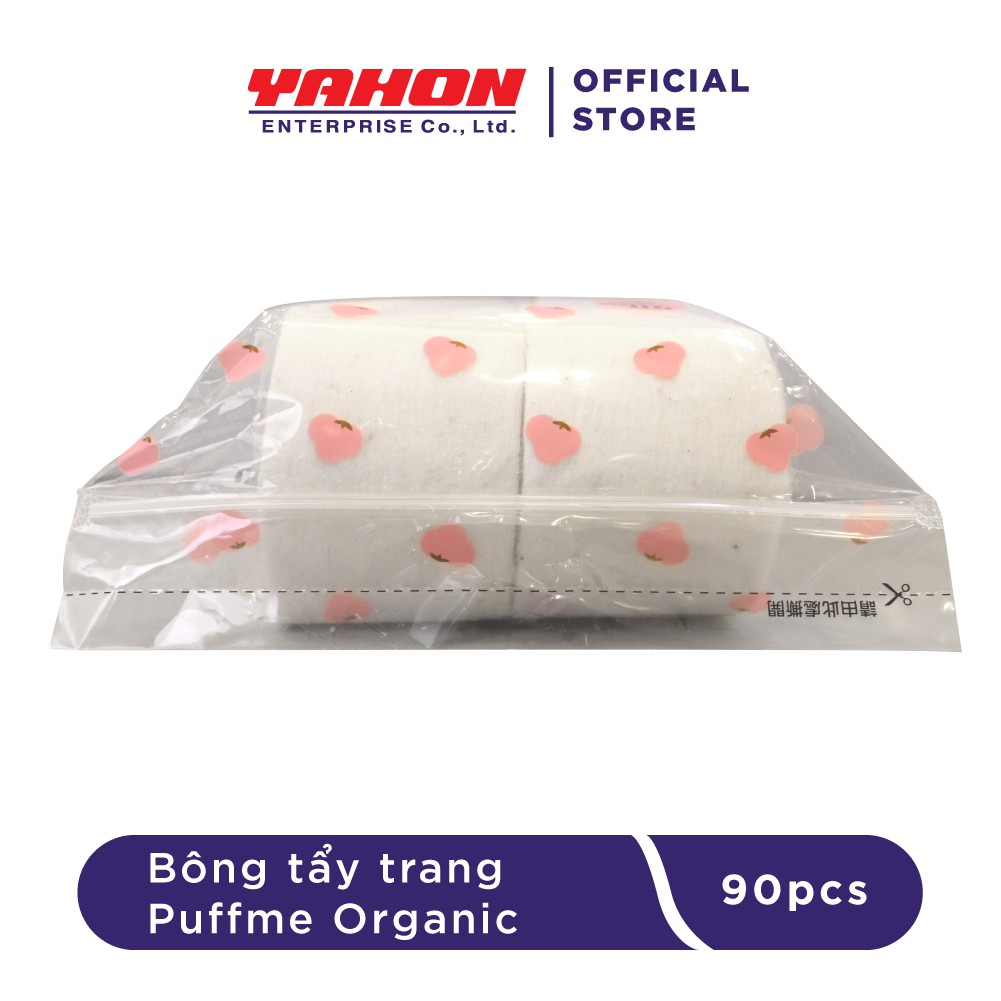 BÔNG TẨY TRANG PUFFME ORGANIC CAO CẤP CHO DA NHẠY CẢM 90 MIẾNG