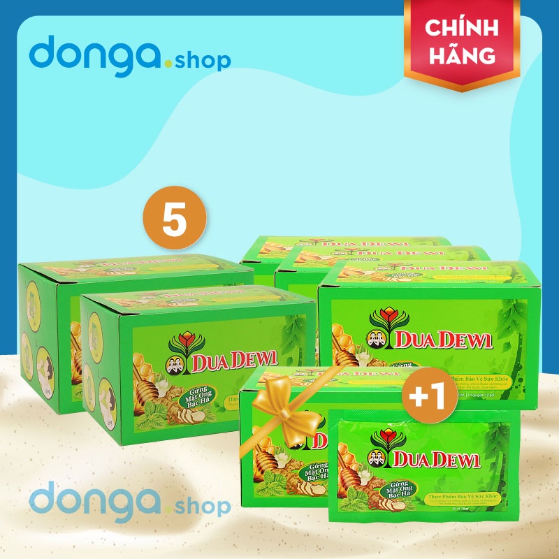 Dua Dewi - Siro cảm cúm hỗ trợ giảm triệu chứng ho, chảy nước mũi, đau họng, mệt mỏi - Combo mua 5 tặng 1