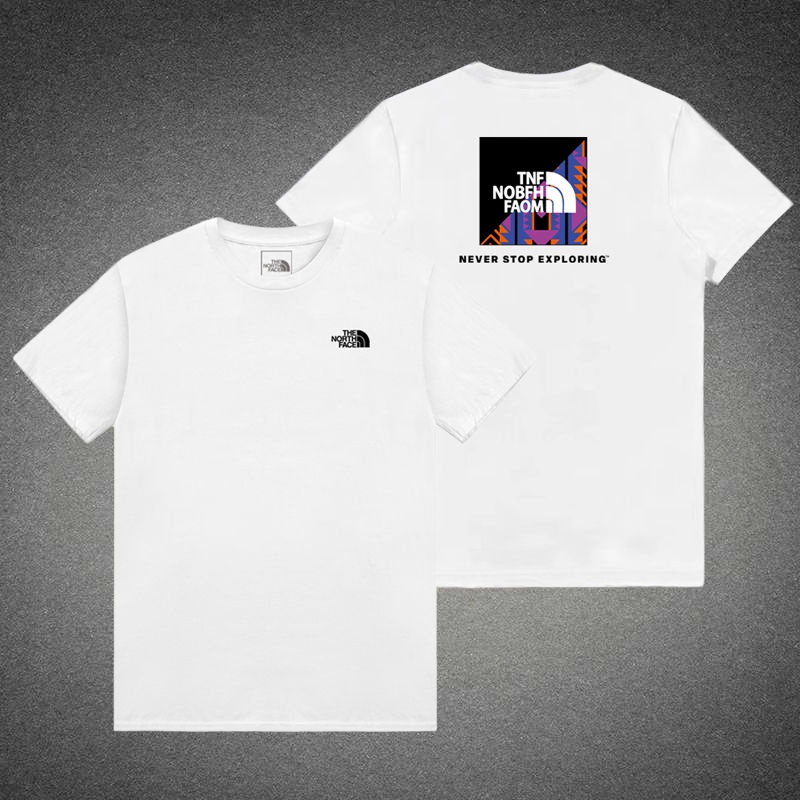 North face Áo Thun Nam Tay Ngắn Cổ Tròn Có In Hình Thời Trang Phong Cách