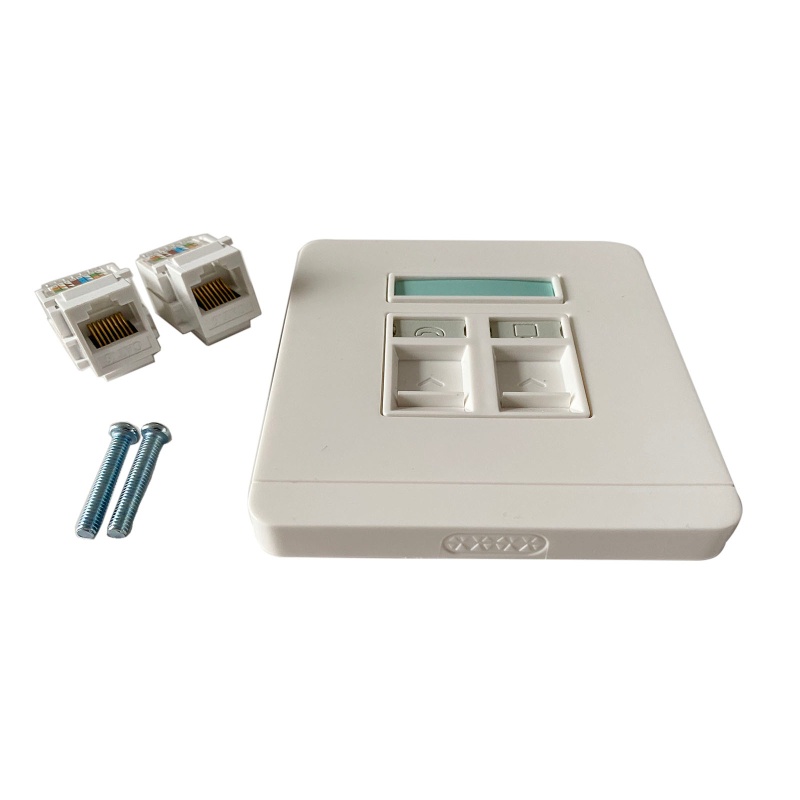 Ổ Cắm Điện Gắn Tường RJ45 CAT6 2 Cổng Chuyên Dụng