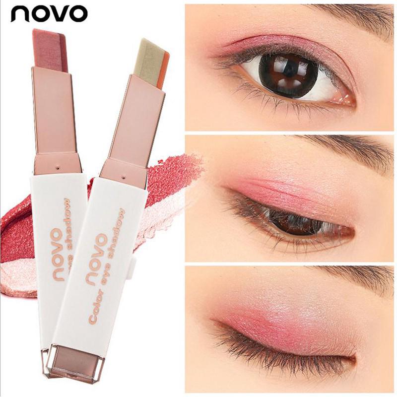 [Hàng mới về] Phấn mắt dạng thỏi Novo 2 màu sắc kết hợp tạo hiệu ứng trang điểm mắt chuyển màu độc đáo