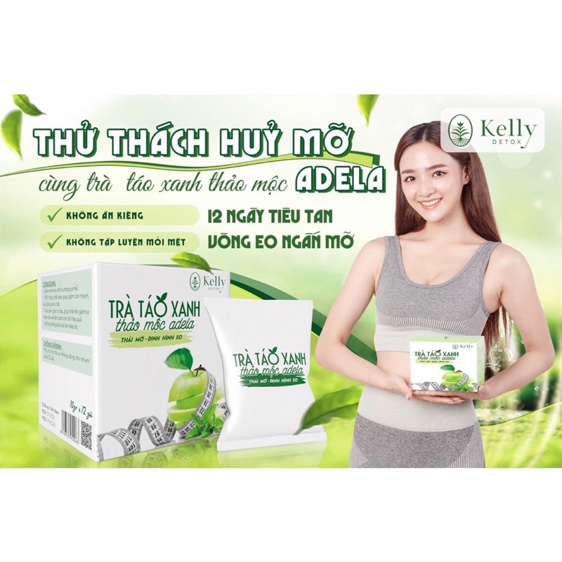 Trà Giảm Cân Táo Xanh Kelly Detox chính hãng