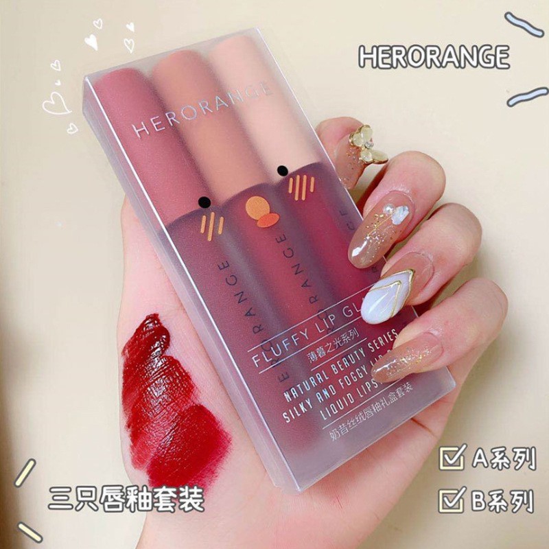 Son Kem Lì Herorange Fluffy Lip Glaze - Son Kem Siêu Xinh Chất Mềm Và Mịn | BigBuy360 - bigbuy360.vn