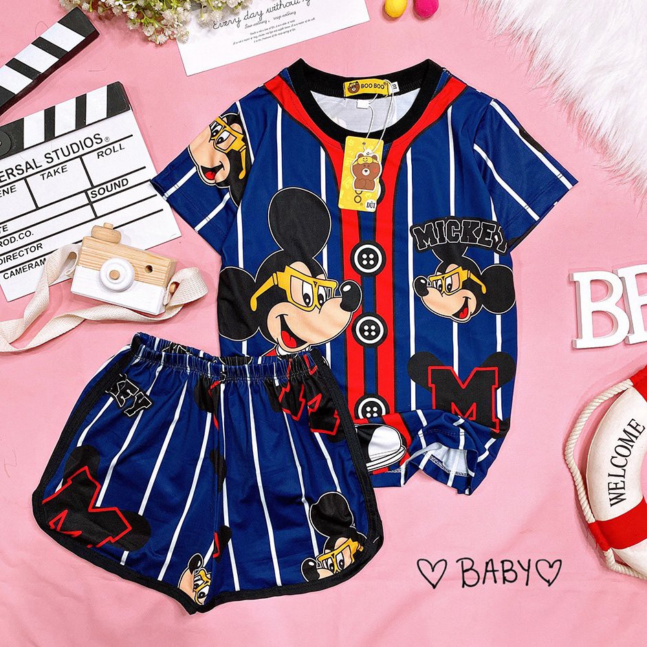 P2 Đồ Bộ Pijama Thun Baby SIZE 20-30KG Tay Ngắn Quần Đùi Họa Tiết Hoạt Hình Dễ Thương | BigBuy360 - bigbuy360.vn