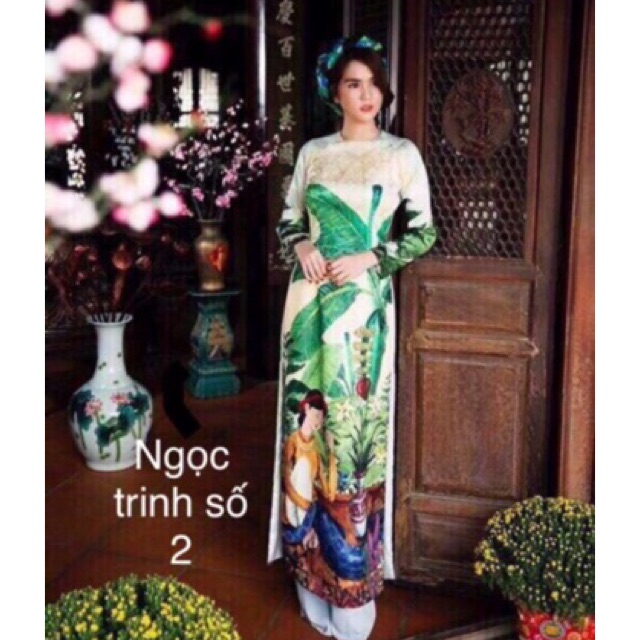 Áo dài gấm 2 mẫu như hình không kèm quần kèm ảnh thật