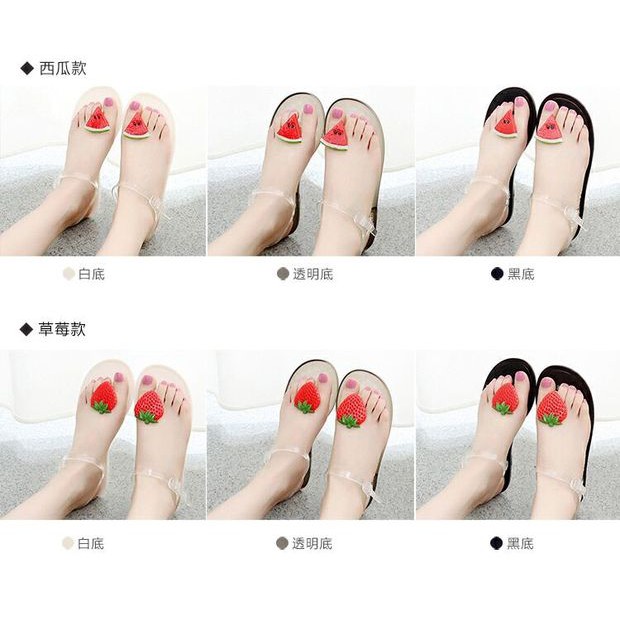 Summer Cool Shoes Female Korean Version Of The Original Honeycomb Personality Lemon Fruit Cute Oscillatable Beach Studen