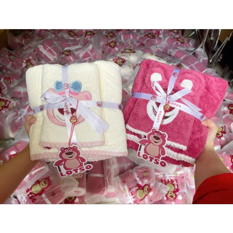 SET 2 KHĂN GẤU DÂU SIÊU MỊN