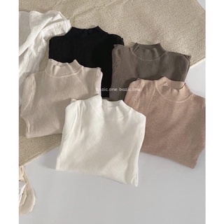 Áo len basic tay dài cổ lọ 3p