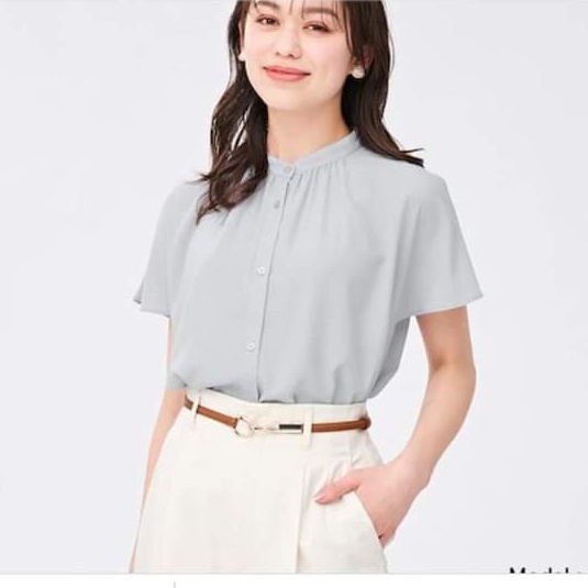 Áo sơ mi công sở, sơ mi nữ ngắn tay Gu tag Nhật không nhăn, không cần ủi, thấm hút mồ hôi tốt mẫu mới