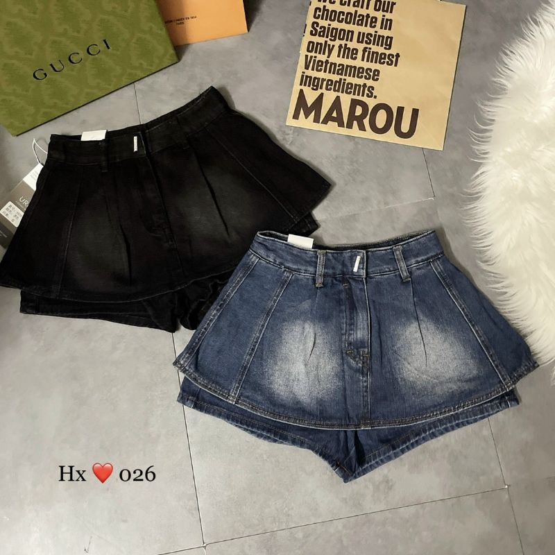 Quần váy jean xòe 2 tầng hàng QCL1
