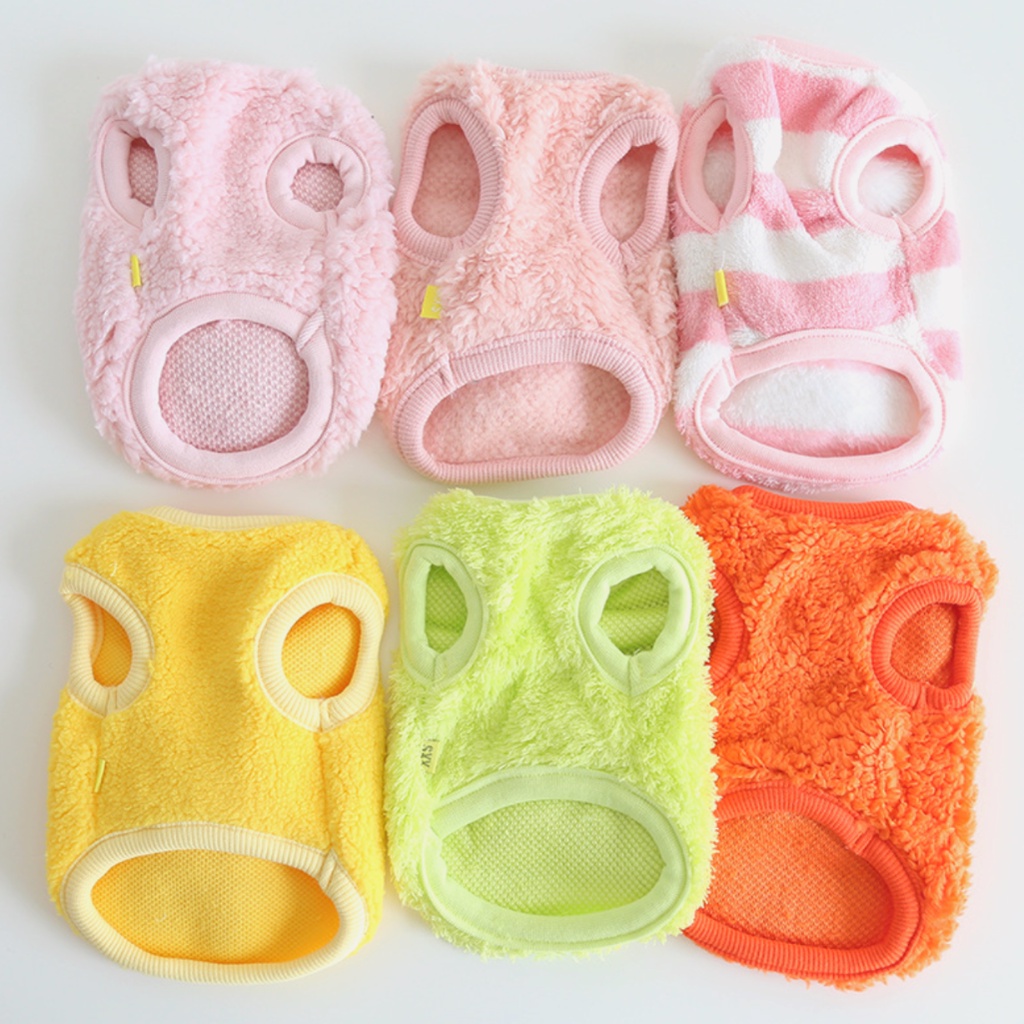 Áo thú cưng chó mèo lông mềm mịn đính thú nhồi bông thu đông giữ ấm nằm điều hòa