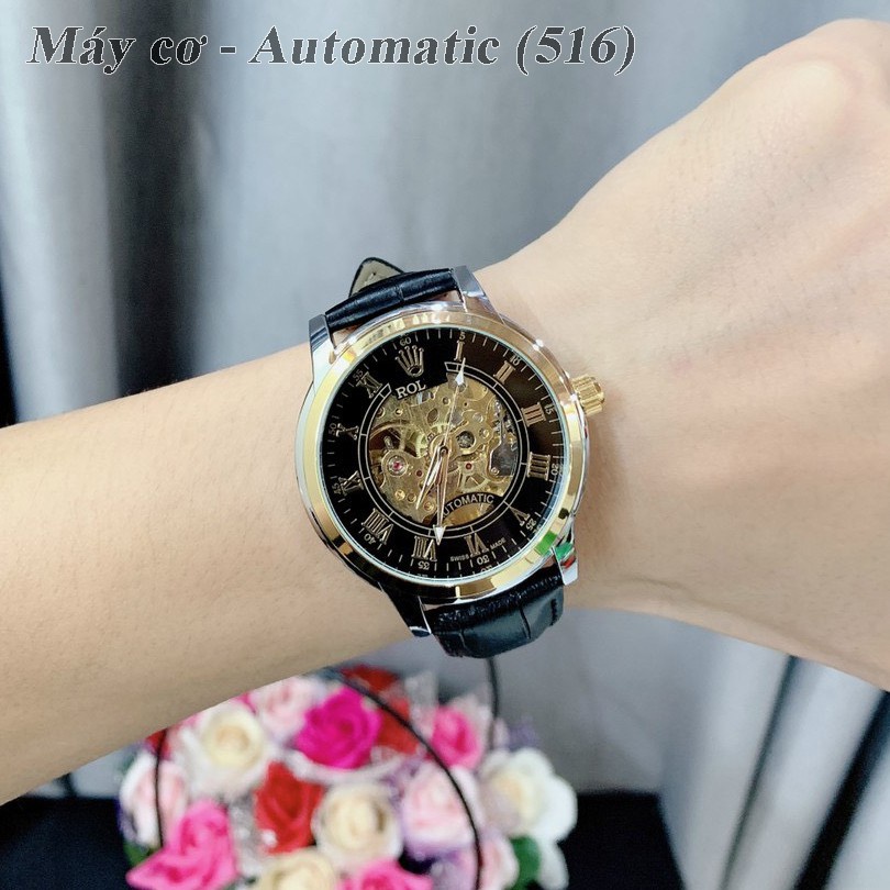 Đồng hồ nam Rolex Cơ Automatic - fullbox xịn như ảnh - bảo hành 12 tháng