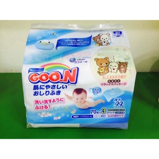 Set 3 gói giấy ướt goon Nhật Bản 70 tờ