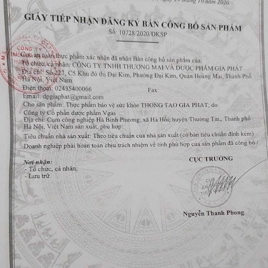 Thông táo gia phát - nhuận tràng hỗ trợ giảm táo bón, trĩ dùng được cho người tiểu đường, chất xơ - Hộp 20 ống