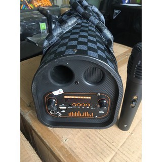 Loa crown Bluetooth 6 Đế có Quai xách, Tặng kèm micro có dây