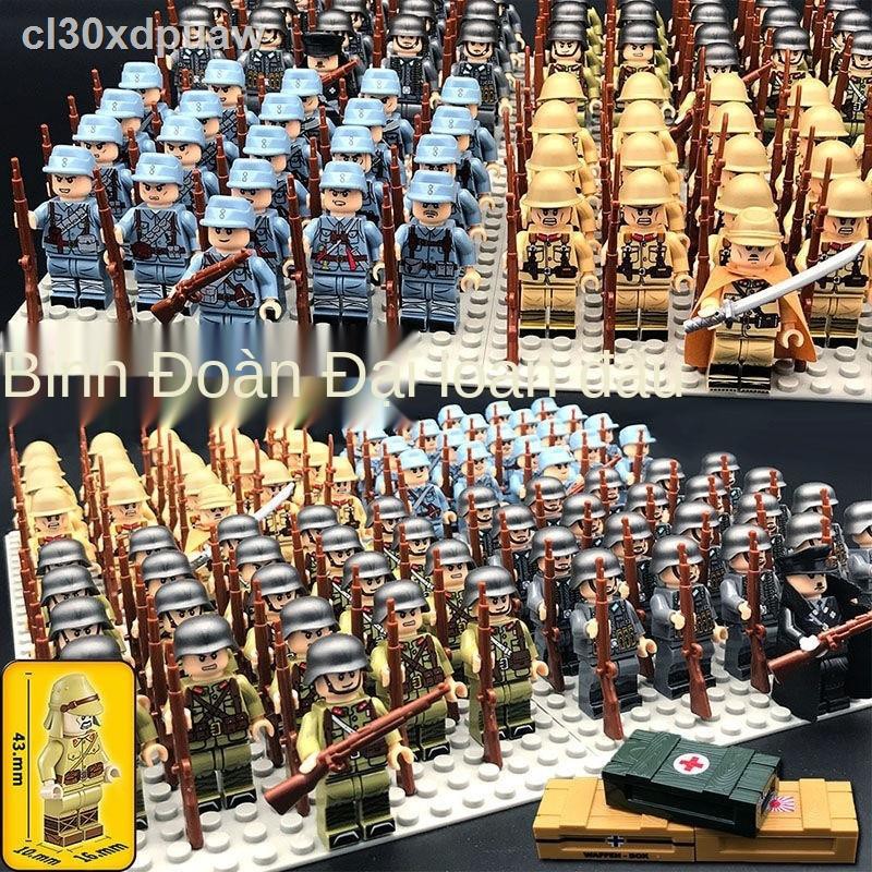 Tương thích với các nhân vật nhỏ trong loạt Lego quân sự Thế chiến II Chống Nhật Bản Đội Đường thứ Tám binh đo