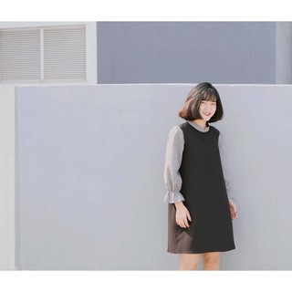 ĐẦM SUÔNG PHỐI TAY CARO D880