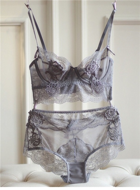 Bộ Đồ Lót Không Đệm Có Gọng Ren Hoa Quyến Rũ Mới S053 | WebRaoVat - webraovat.net.vn