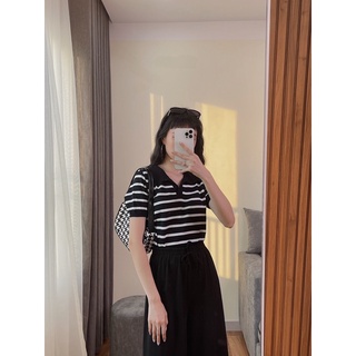 Áo len polo kẻ sọc