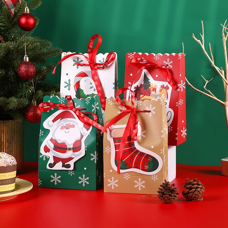 Túi Giấy Đựng Kẹo Hình Chiếc Tất Dùng Để Trang Trí Giáng Sinh / Tiệc Cưới