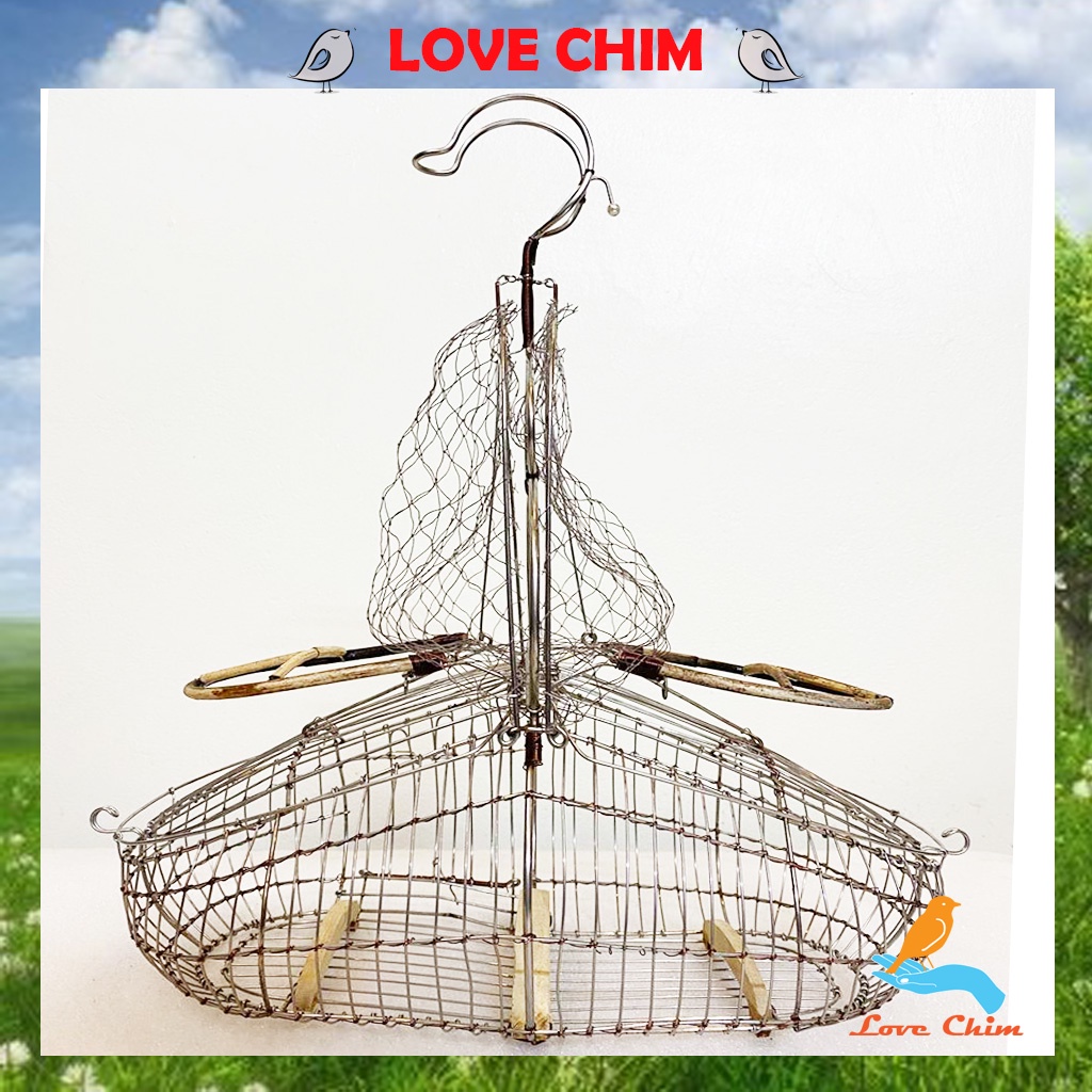 Lồng bẫy Sài Gòn inox Khuyên, Lồng bẫy chim khuyên, Lồng bẫy khuyên inox LOVECHIM