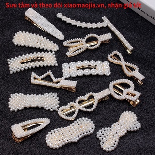 Kẹp tóc đính hạt ngọc trai phong cách Hàn Quốc