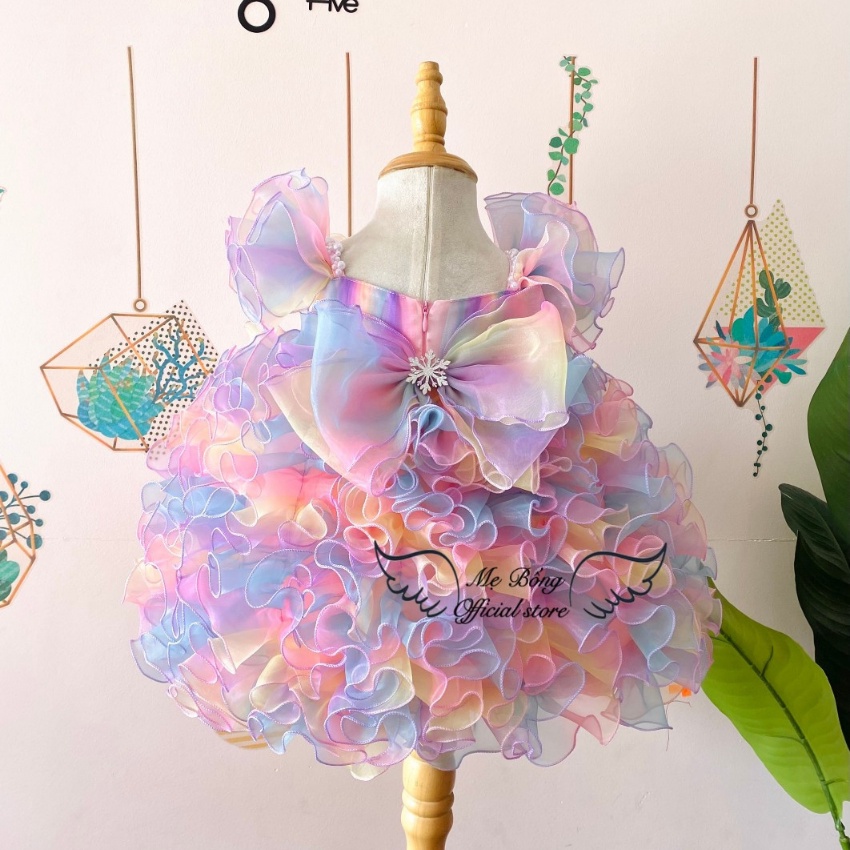 Đầm Phồng Tự Nhiên Cho Bé -Thời Trang Cho Bé-Váy Thiết Kế-Váy Công Chúa Bé Gái 1 Tuổi-Mẹ BốngPrincess dress