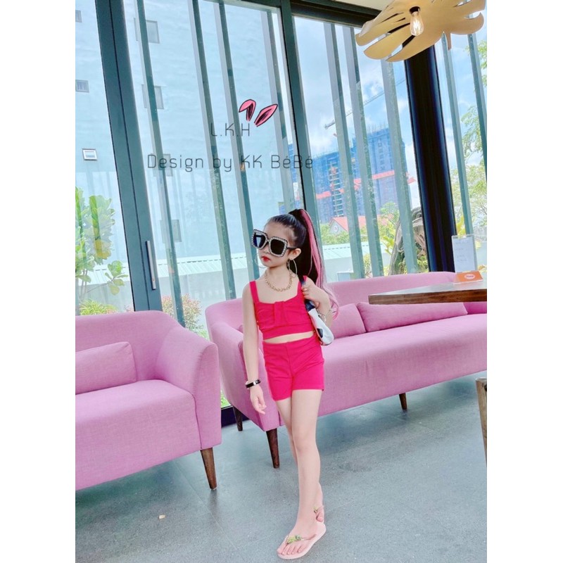 Bộ dây lưng cao bé gái
