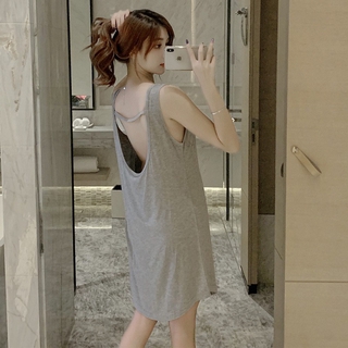 Đầm ngủ Cotton sát nách hở lưng quyến rũ cho nữ