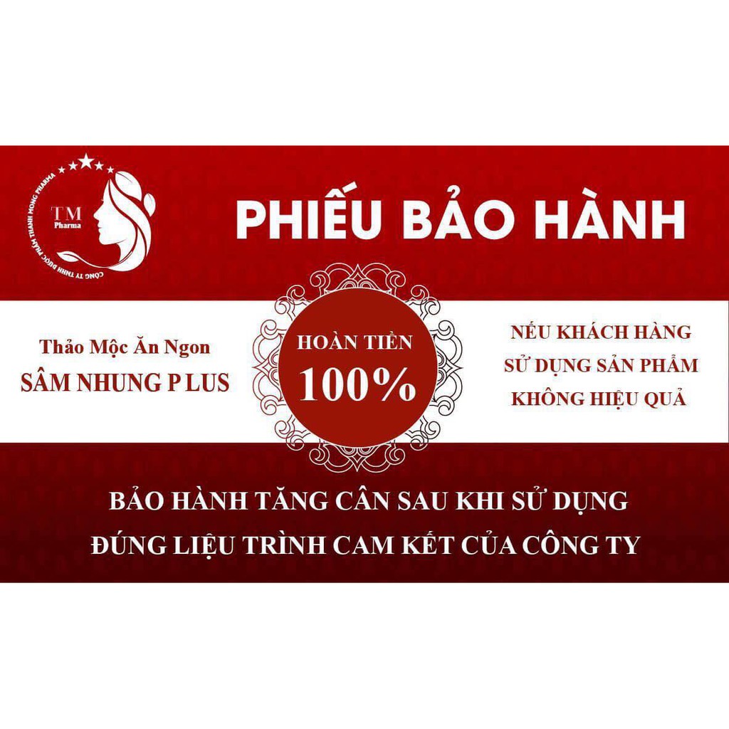 Tăng cân SÂM NHUNG PLUS_ Hoàn tiền 100% nếu không tăng cân✅