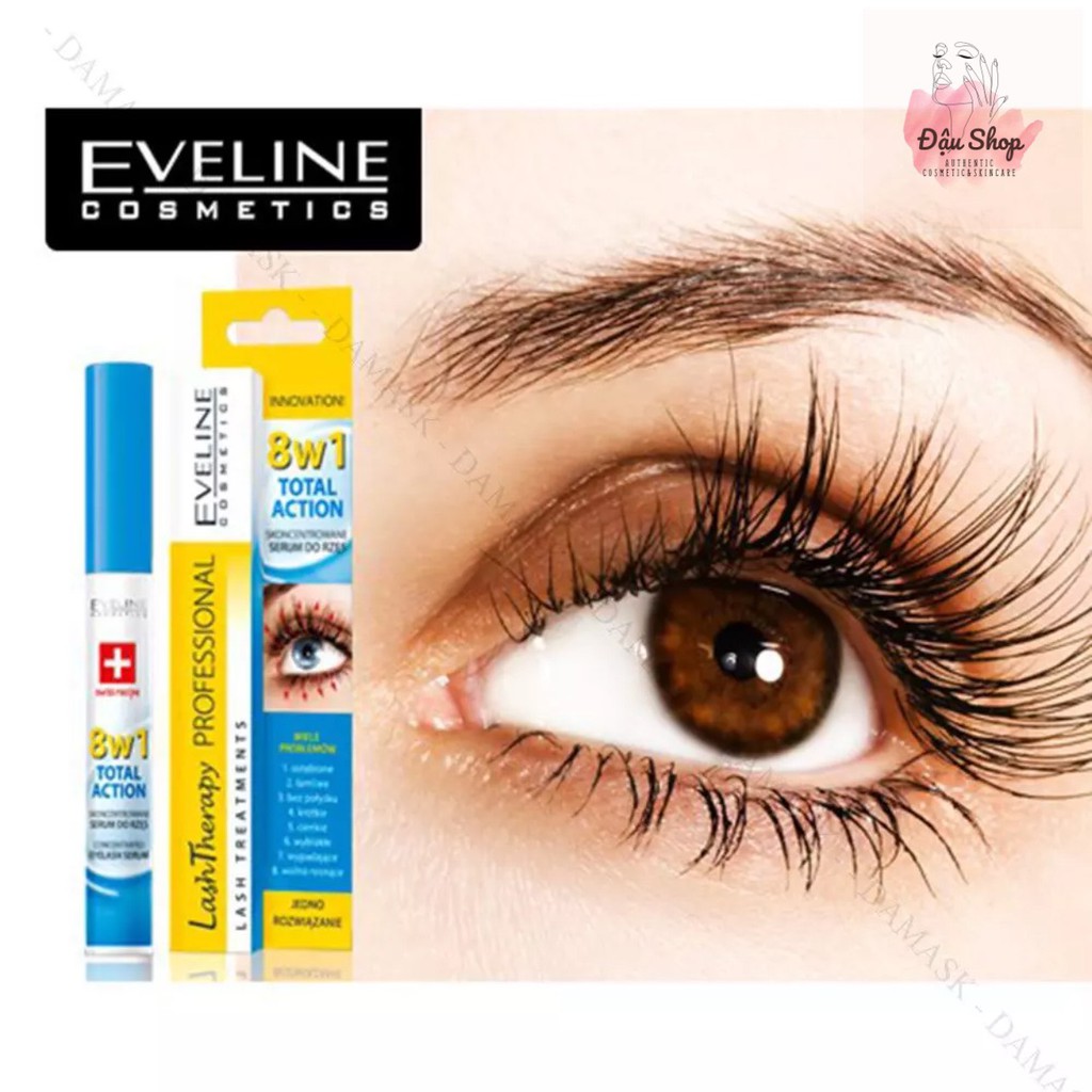 Huyết thanh Dưỡng mi Eveline 8in1 Total Action Lash Therapy professional