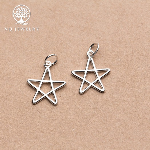 Charm bạc mặt hình học treo - NQ Jewelry