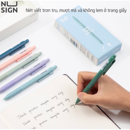 Bút bi mực gel NUSIGN , bút bi cute mực đen ngòi 0.5mm Nét viết trơn tru mực không lem khô nhanh - NS559