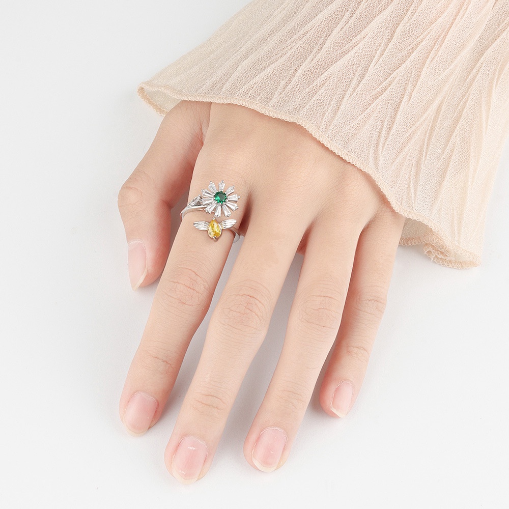 Nhẫn Xoay Hình Hoa Cúc / Ong Phong Cách Nhật Hàn Thời Trang Cho Nữ