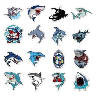 Set 50 Sticker Thiết Kế Hình Cá Mập Dễ THương