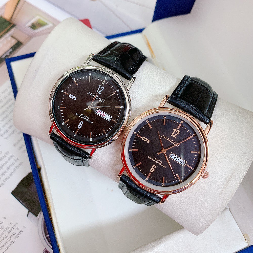 Đồng hồ nam JANSSE chất da xịn mềm mại, phong cách cổ điển và thanh lịch dễ dàng phối đồ, đi chơi. Mã MY03 | BigBuy360 - bigbuy360.vn