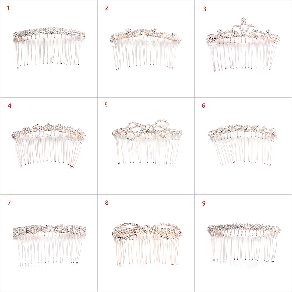 Lược Cài Tóc Cô Dâu Làm Thủ Công Thời Trang|Vương Miện Sang Trọng Kẹp Tóc