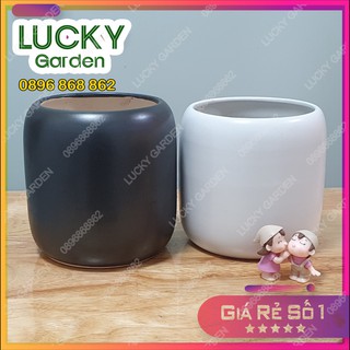 Chậu Cúp Miệng - Chậu Gốm Sứ Bát Tràng Trồng Cây Cảnh Mini, Cây Để Bàn