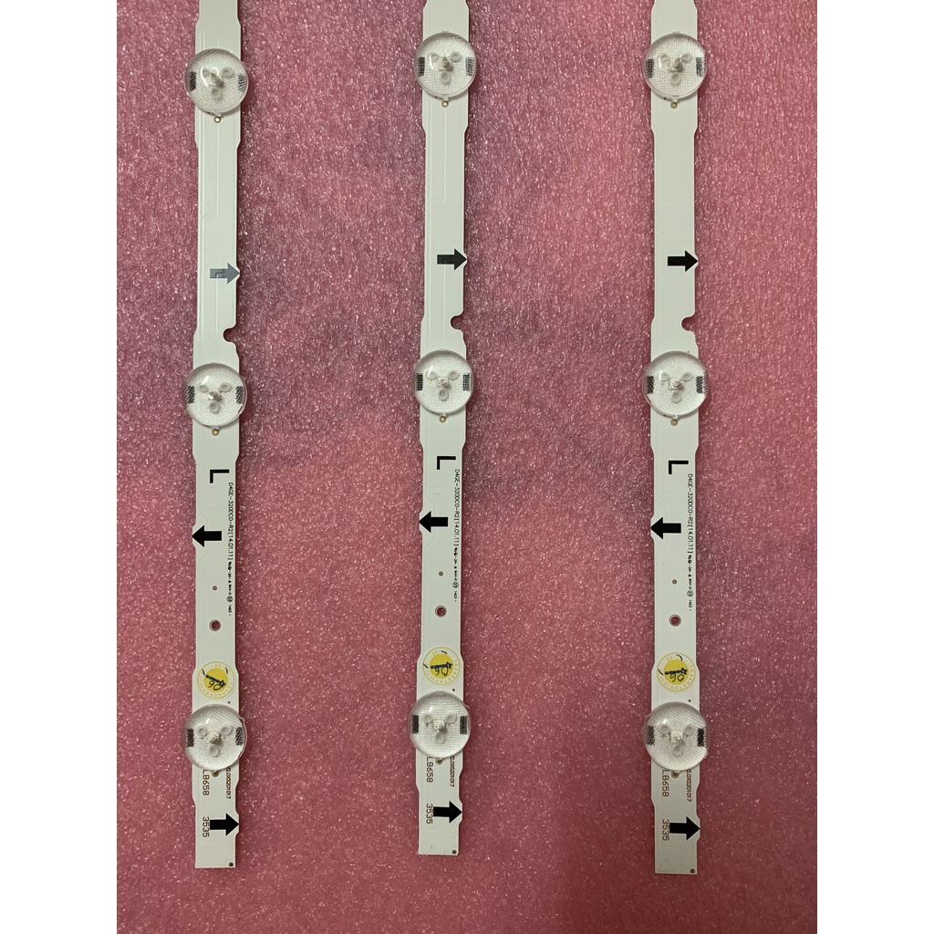 Thanh LED Tivi samsung 32H4100 - Lắp zin tivi 32h4000,32h4100,32h4150,32h5100,32h5150 - 1 bộ 3 thanh giống nhau LED mới