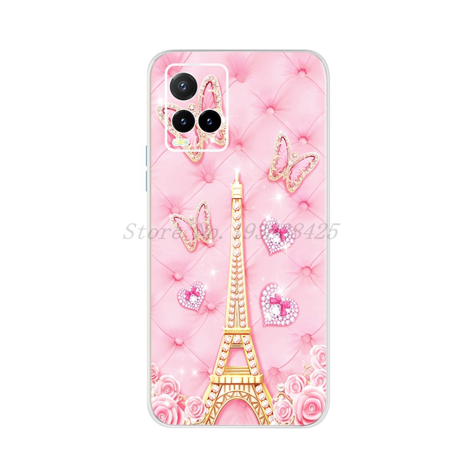 Ốp điện thoại mềm chống sốc in hình hoa tulip thích hợp cho vivo y33s y21s y21 2021 vivo y21 y 21 2021