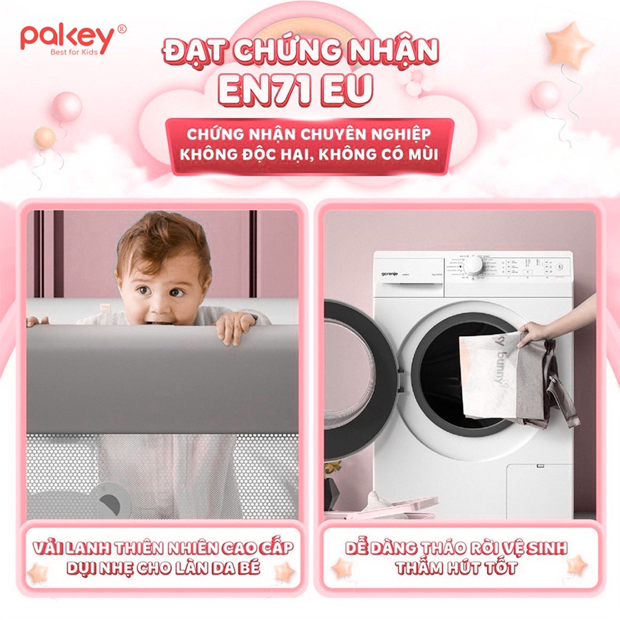 Thanh chắn giường Nhật Bản PAKEY NS1 - NEW 2023 Nâng hạ 1 bên Cao 105cm và PAKEY KHỦNG LONG ( 1 THANH CHẮN 1 MẶT )