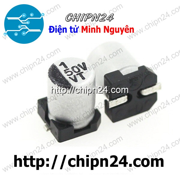 [10 CON] (KG2) Tụ nhôm 1uF 50V 4x5.4mm (SMD Dán)