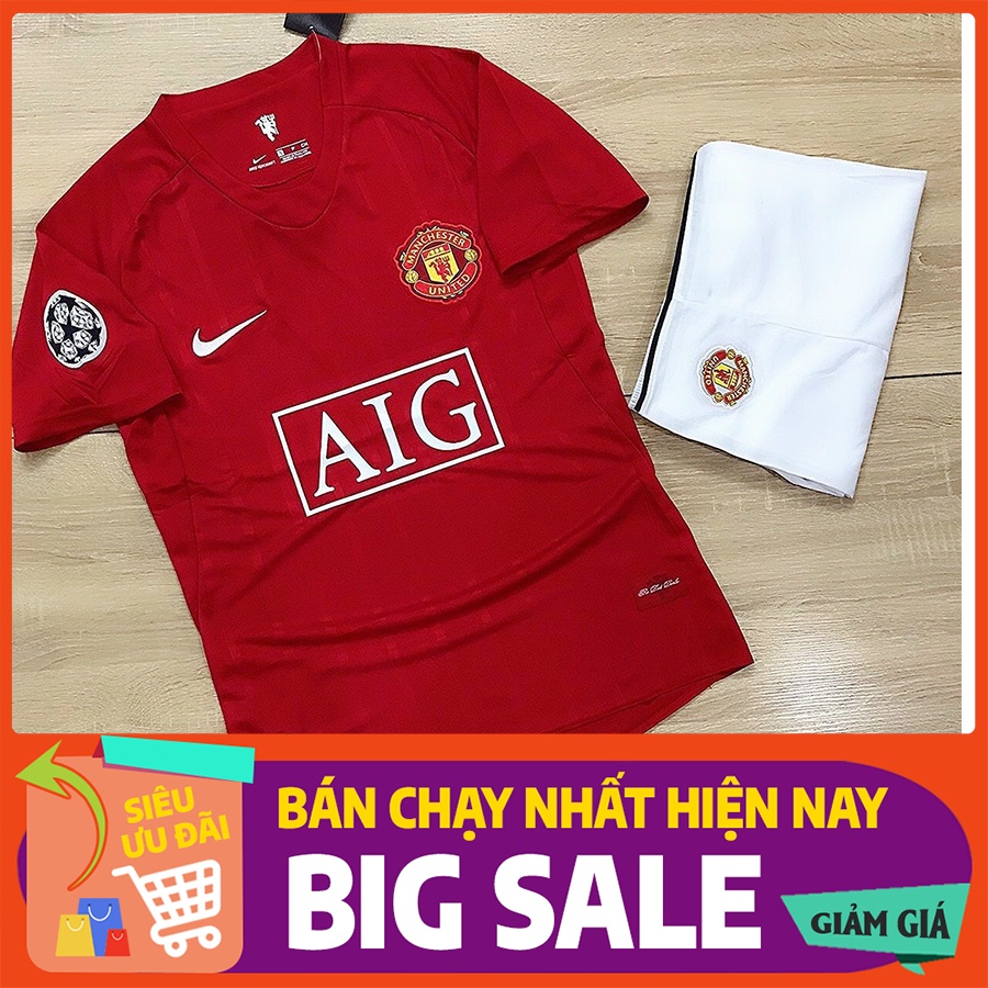 Bộ quần áo bóng đá MU mùa 2008 huyền thoại