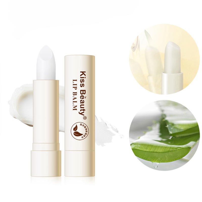 Son Dưỡng Môi KISS BEAUTY Không Màu, Dưỡng Ẩm môi, Chống Khô Nứt Nẻ, Giúp Môi Mịn Màng Căng Bóng - Son Dưỡng Môi Cao Cấp