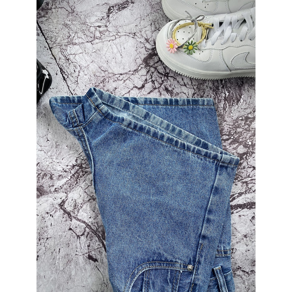 Quần Jean Short Nữ Basic Lưng Cao, Phong Cách Trẻ Trung, Năng Động, Với 3 Màu Cơ Bản Phong Cách Hàn Quốc | BigBuy360 - bigbuy360.vn