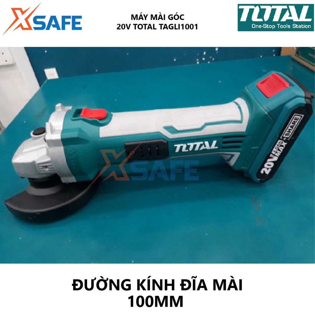 MÁY MÀI GÓC DÙNG PIN TOTAL TAGLI1001 máy cắt vật liệu xây dựng cầm tay sử dụng pin Lithium 20V TOTAL [CHĨNH HÃNG][XSAF]